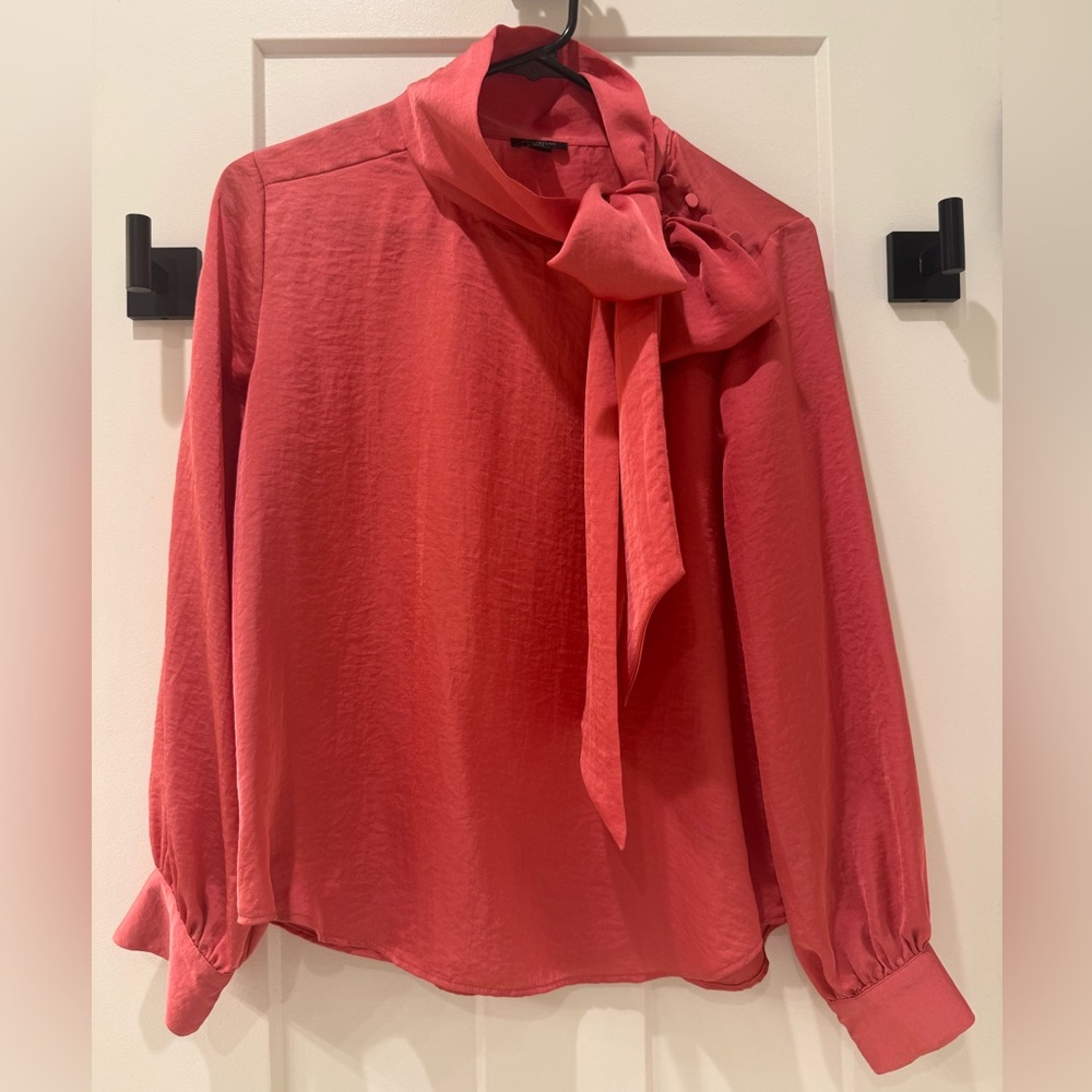 Ann Taylor Bow Blouse Size Petite SM